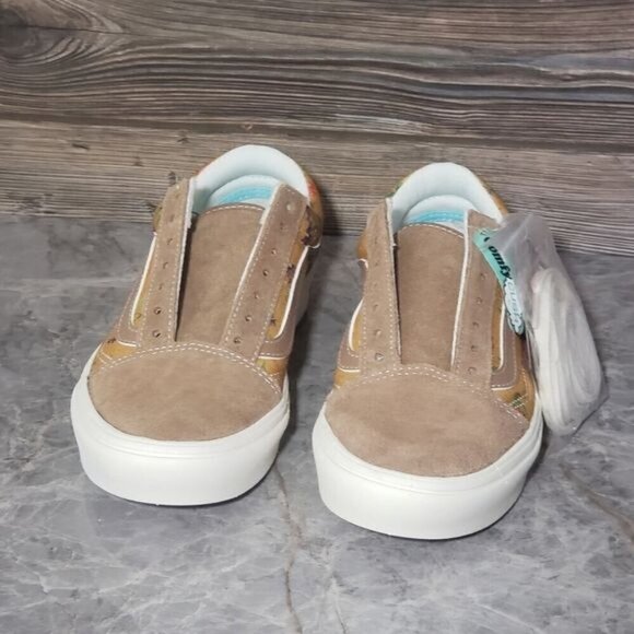 New Comfycrush Old Skool Fatal Floral Golden Brown Sneakers - Picture 4 of 10